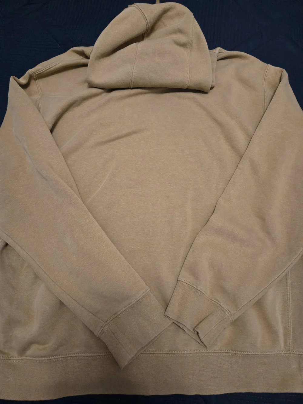 Nike Brown/Camel Pullover Hoodie with White Swoosh